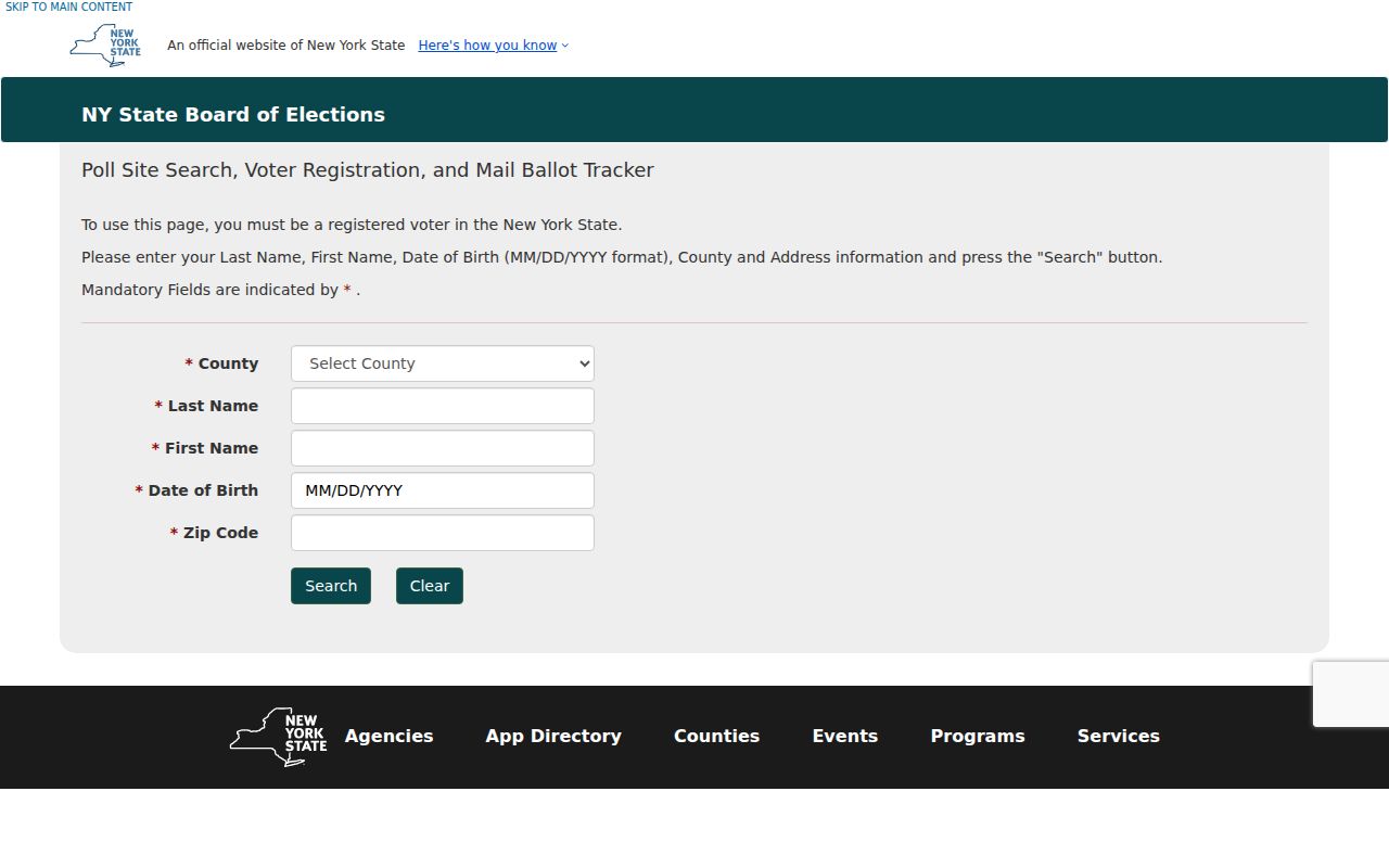 Town of Newburgh residents directory New York voter lookup fields